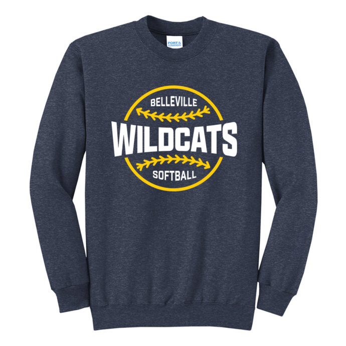 Belleville Softball Badge Crewneck Sweatshirt - Image 2