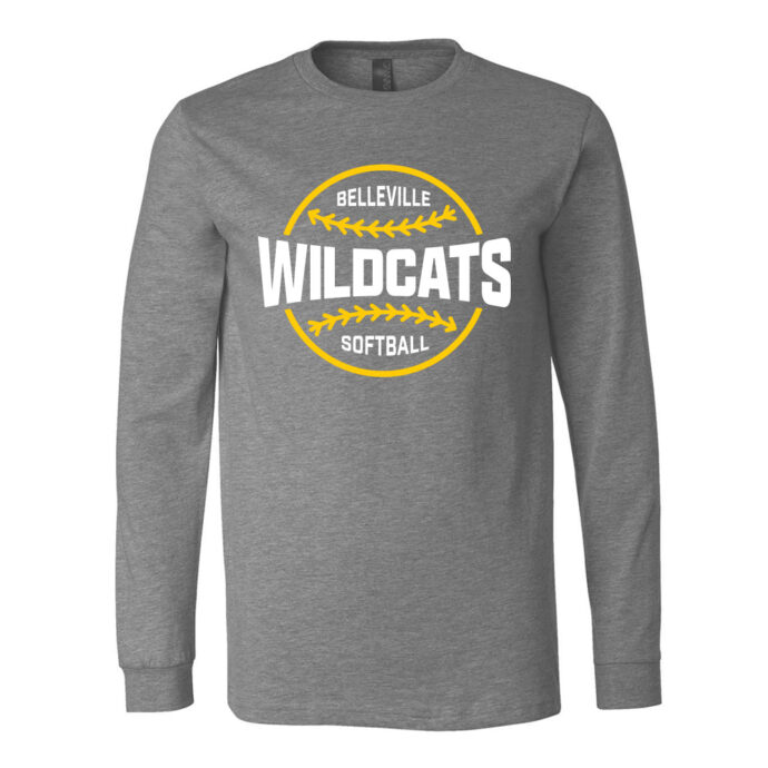 Belleville Softball Badge Long Sleeve Tee - Image 2