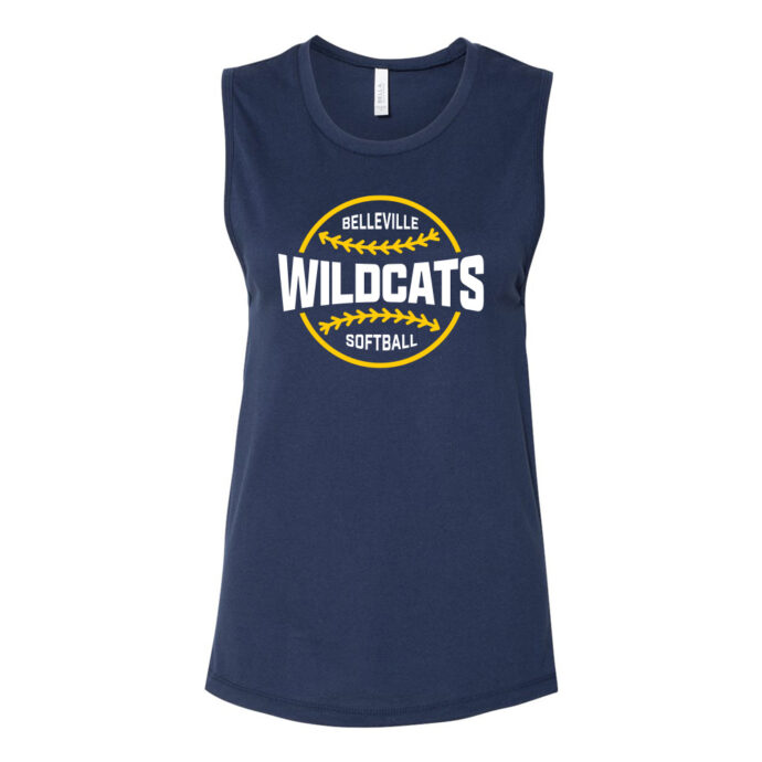 Belleville Softball Badge Muscle Tank - Image 2