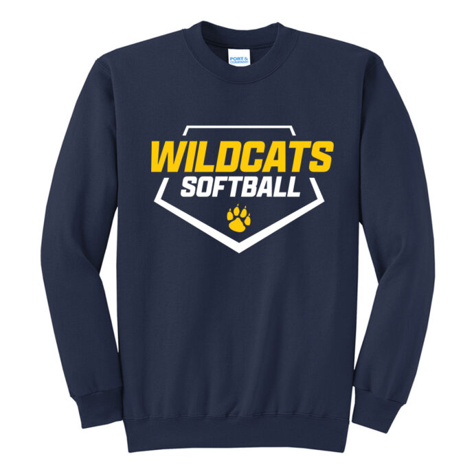 Belleville Softball Home Plate Crewneck Sweatshirt - Image 2