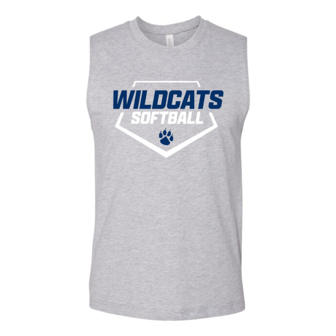Belleville Softball Home Plate Muscle Tank - Image 2